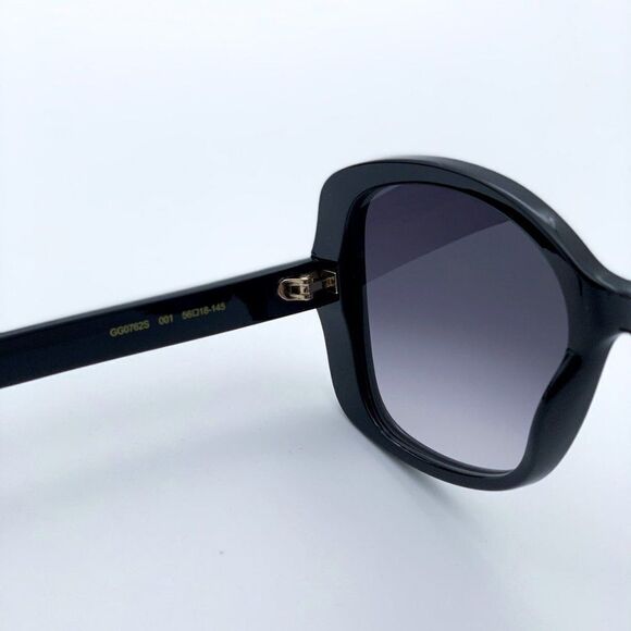 ЄNEW Gucci GG0762S  001 Black Gray Gradient Square Women Sunglasses - Picture 10 of 13